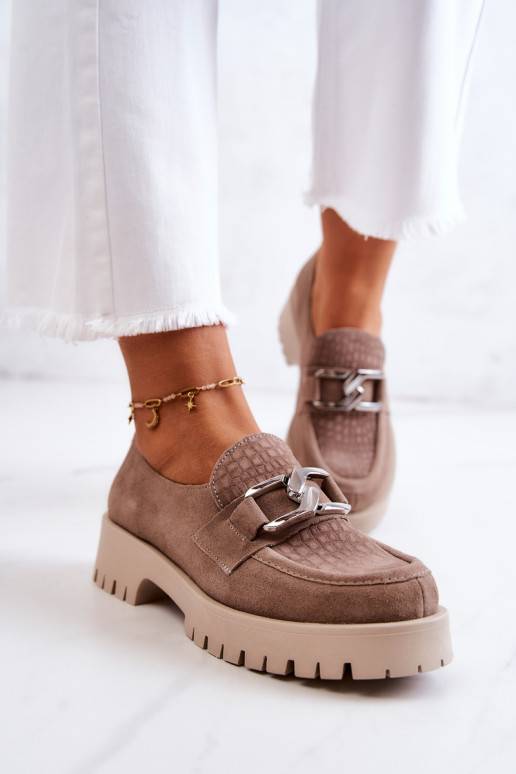 Zapatos de ante de moda beige Rayhan