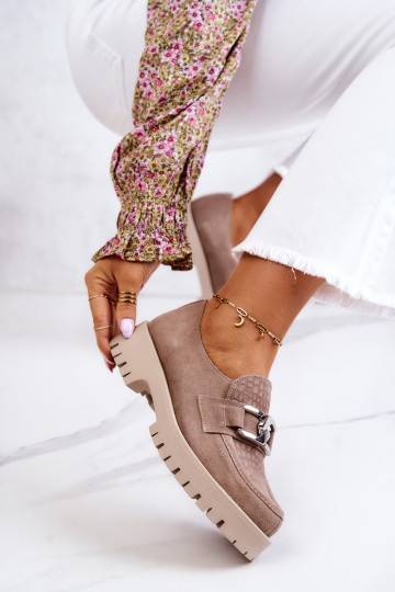 Zapatos de ante de moda beige Rayhan 2