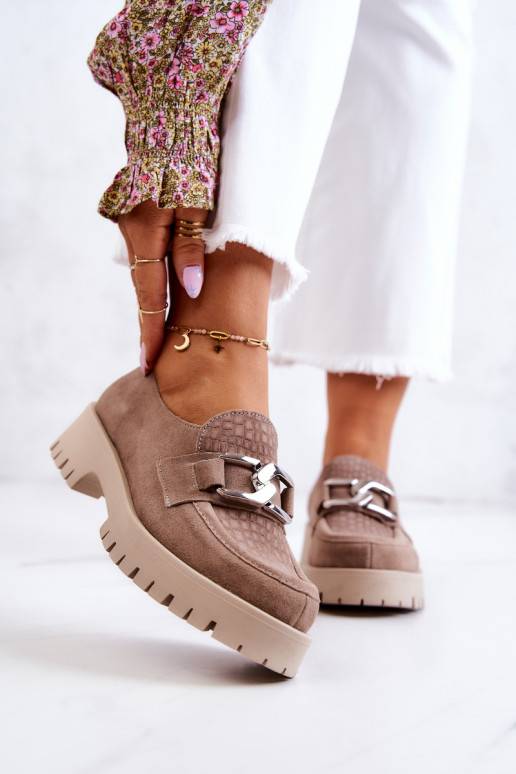 Zapatos de ante de moda beige Rayhan