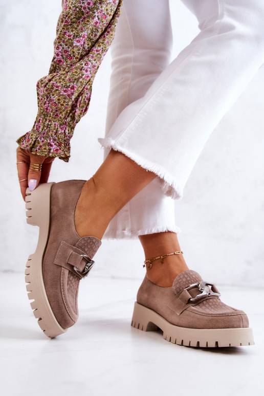 Zapatos de ante de moda beige Rayhan