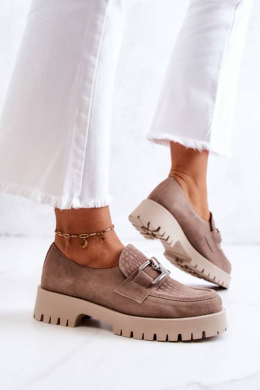 Zapatos de ante de moda beige Rayhan