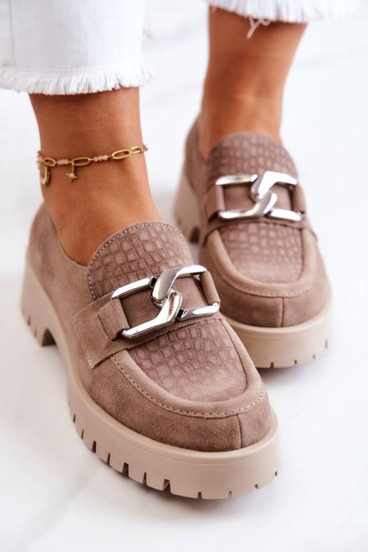 Zapatos de ante de moda beige Rayhan