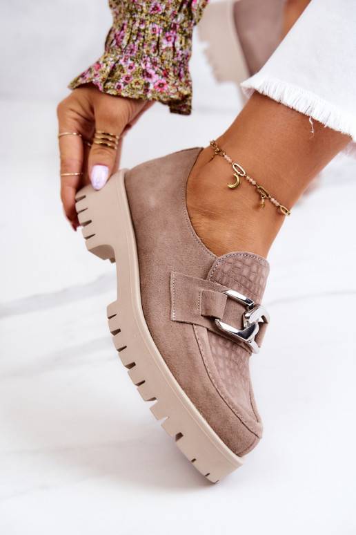 Zapatos de ante de moda beige Rayhan