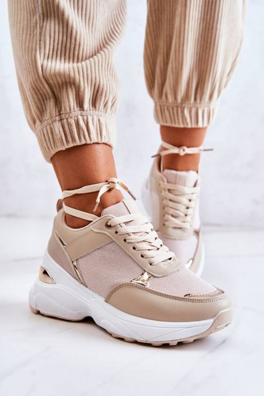 Deportivas brillantes con plataforma...