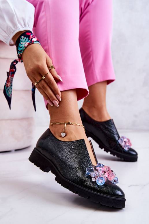 Zapatos de estilo elegante con adornos en color caqui Cindy