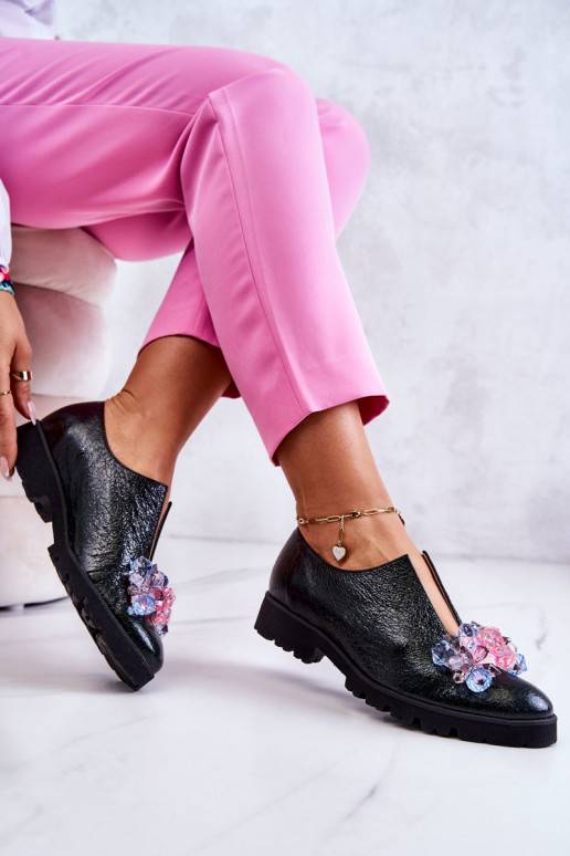 Zapatos de estilo elegante con adornos en color caqui Cindy