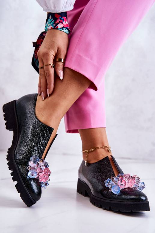 Zapatos de estilo elegante con adornos en color caqui Cindy