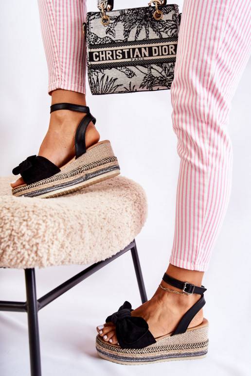 Sandalias con plataforma de ante...