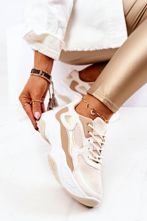 Zapatos estilo sport beige Retroque