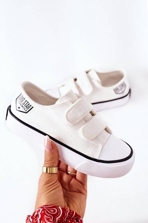 Calzado casual infantil con cierres adhesivos Big Star color blanco