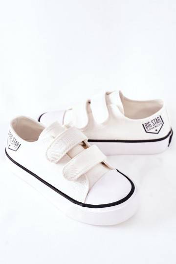 Calzado casual infantil con cierres adhesivos Big Star color blanco 2