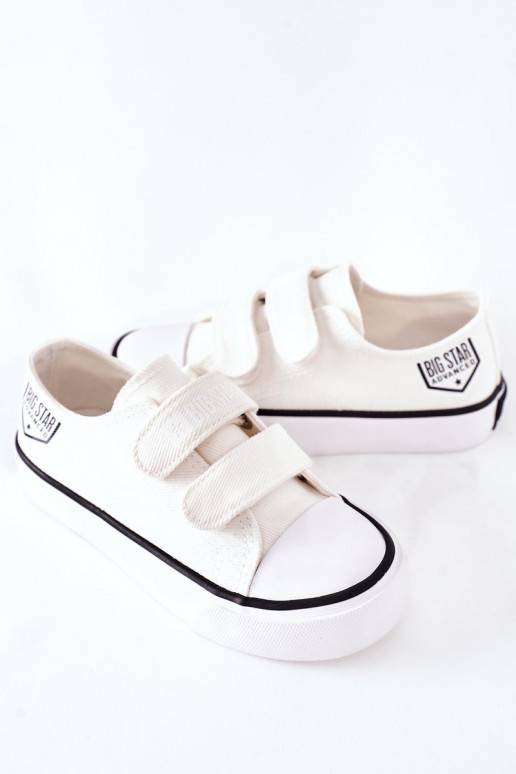 Calzado casual infantil con cierres adhesivos Big Star color blanco