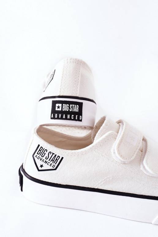 Calzado casual infantil con cierres adhesivos Big Star color blanco