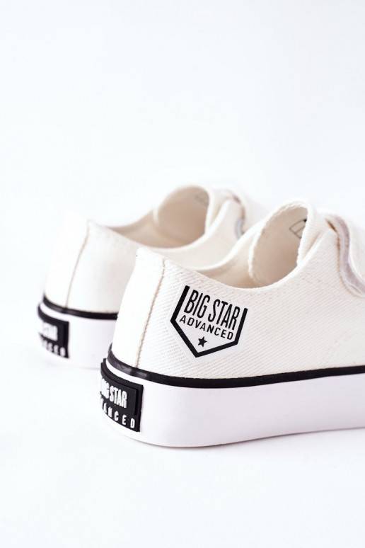 Calzado casual infantil con cierres adhesivos Big Star color blanco