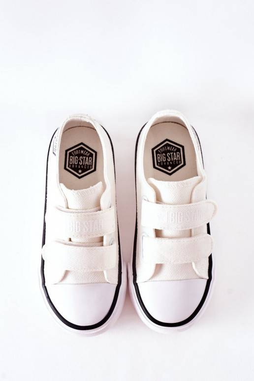 Calzado casual infantil con cierres adhesivos Big Star color blanco