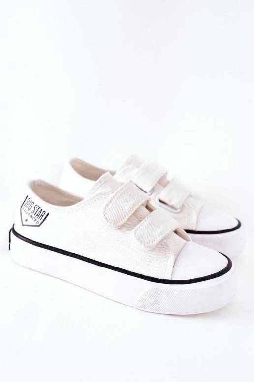 Calzado casual infantil con cierres adhesivos Big Star color blanco