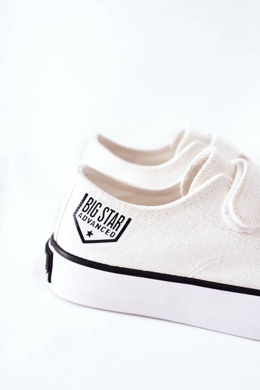 Calzado casual infantil con cierres adhesivos Big Star color blanco