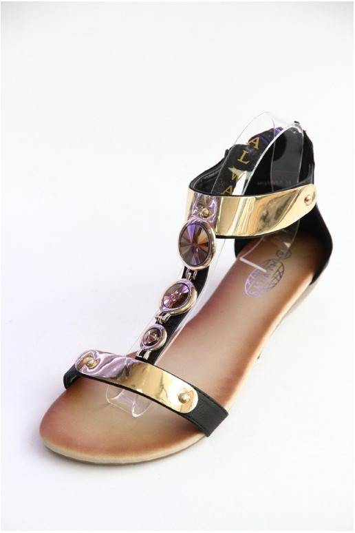 Sandalias con imitación metalizada color oro AH85849-1