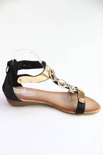 Sandalias con imitación metalizada color oro AH85849-1 2