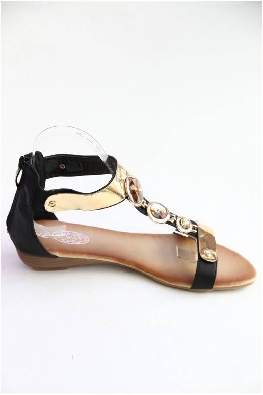 Sandalias con imitación metalizada color oro AH85849-1