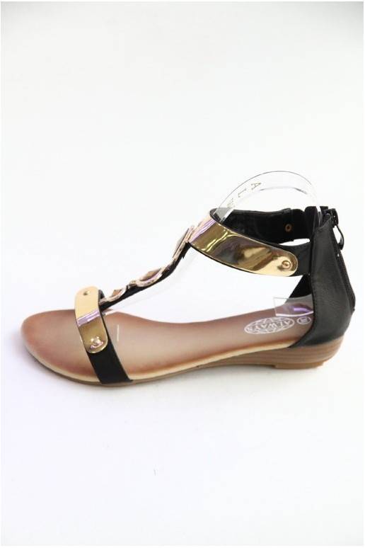 Sandalias con imitación metalizada color oro AH85849-1