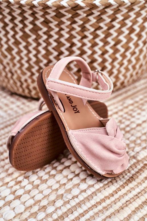 Sandalias infantiles con cierres adhesivos en color rosa de Goofy