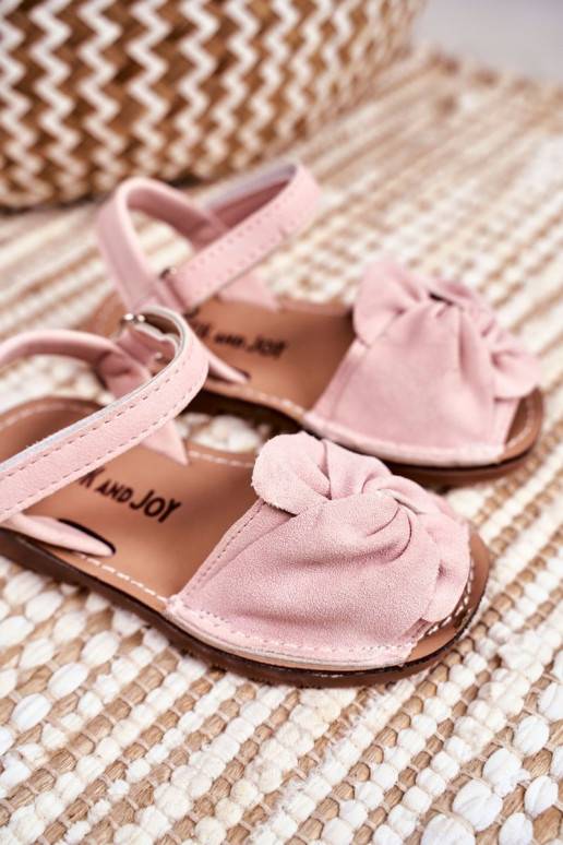 Sandalias infantiles con cierres adhesivos en color rosa de Goofy
