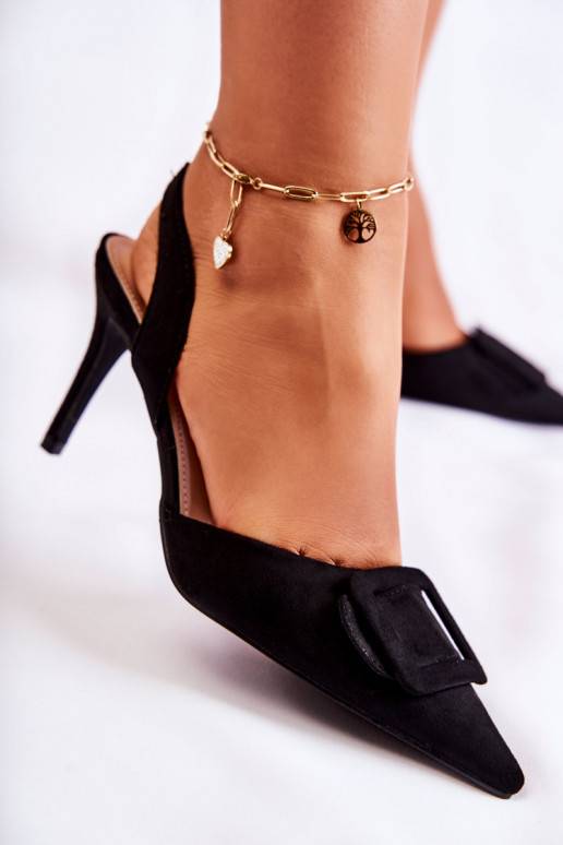 Botas puntiagudas de ante en color negro Emberly