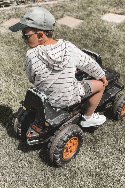 Zapatillas deportivas para niños con cierres adhesivos Color blanco-negro California