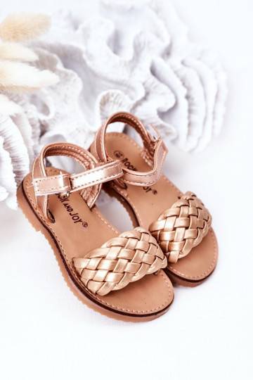 Sandalias para niños en oro rosa Bailly 2