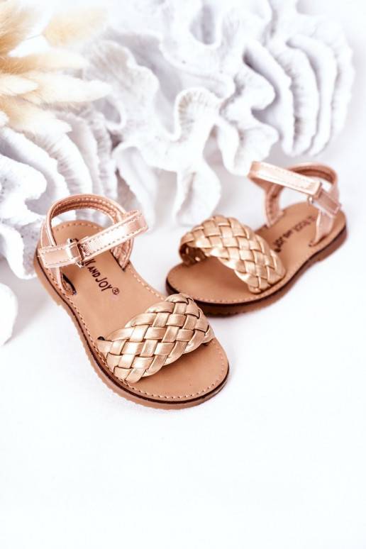Sandalias para niños en oro rosa Bailly