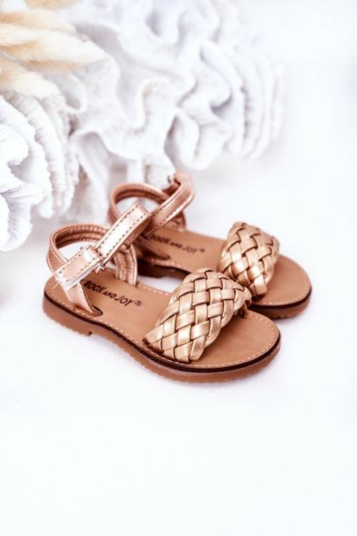 Sandalias para niños en oro rosa Bailly