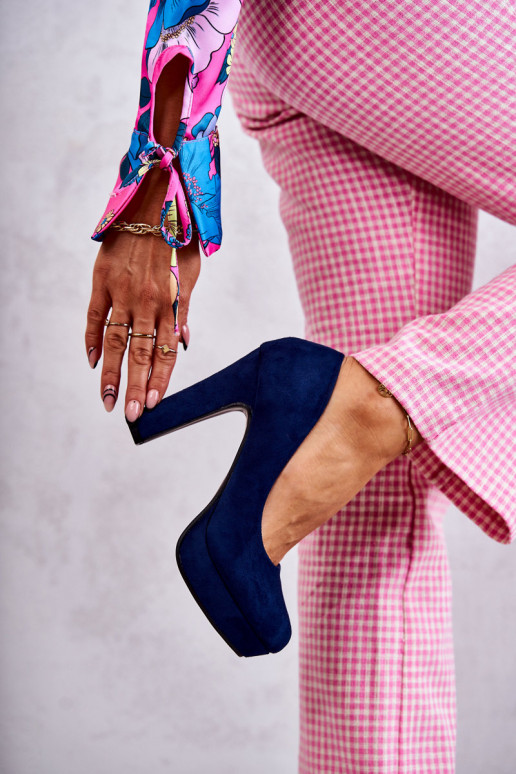 Zapatos modelo clásico ante color azul oscuro Soro