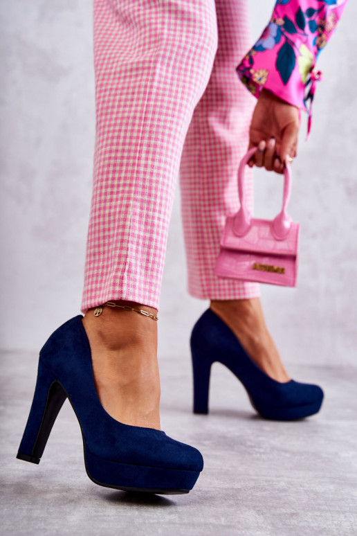 Zapatos modelo clásico ante color azul oscuro Soro
