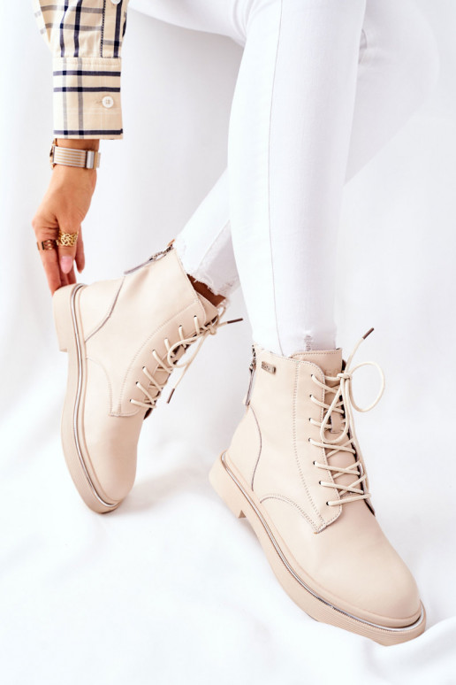 Botas de mujer color beige