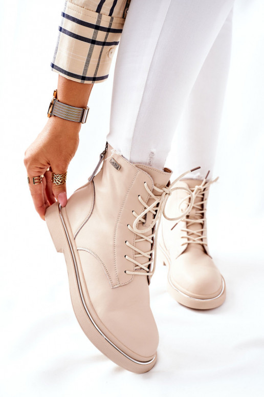 Botas de mujer color beige