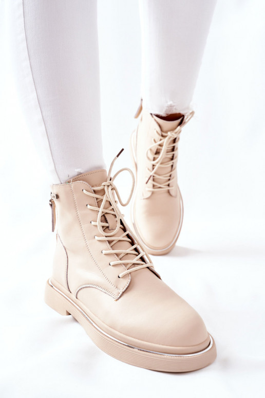 Botas de mujer color beige