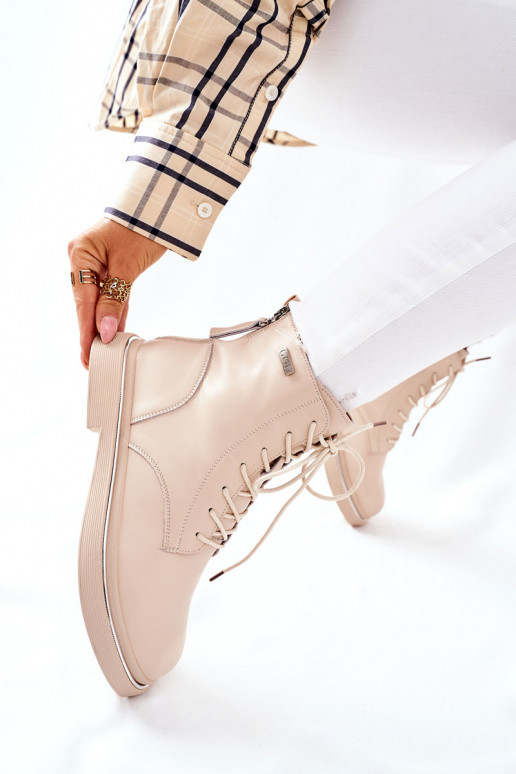 Botas de mujer color beige