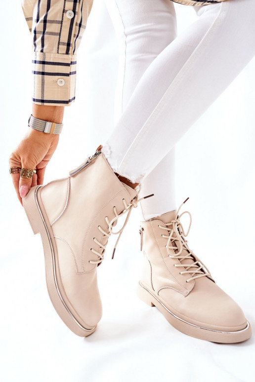 Botas de mujer color beige