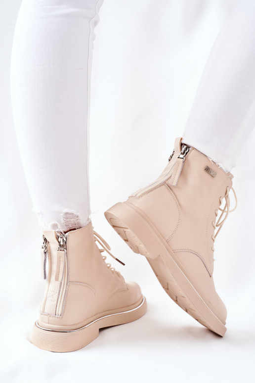 Botas de mujer color beige