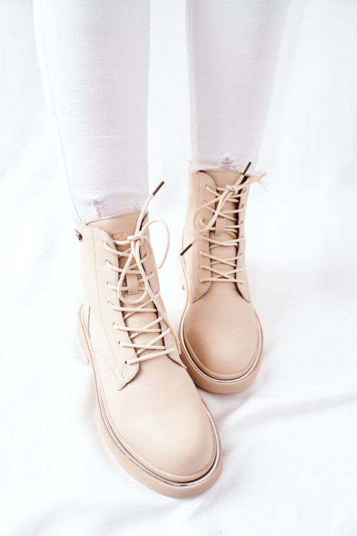 Botas de mujer color beige