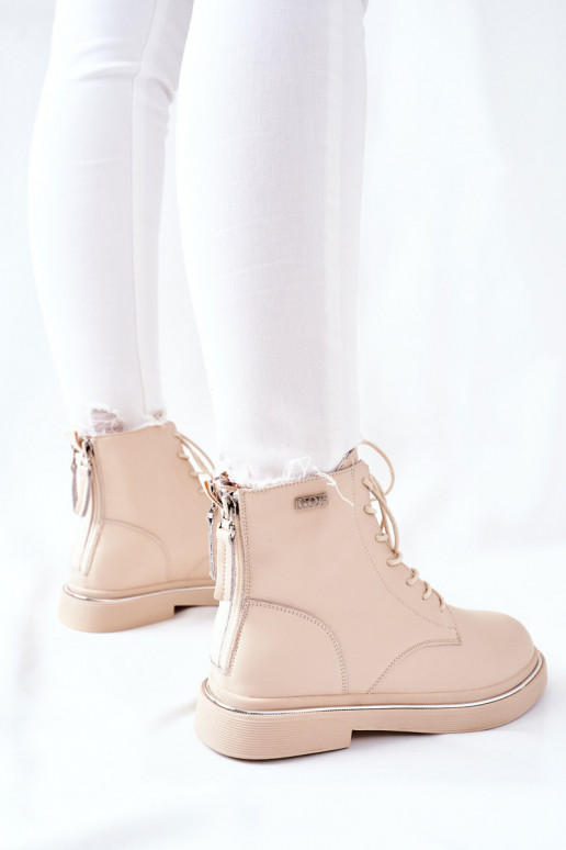 Botas de mujer color beige