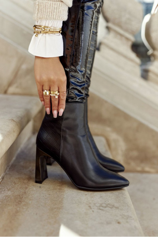 Botas negras con tacón Olastis