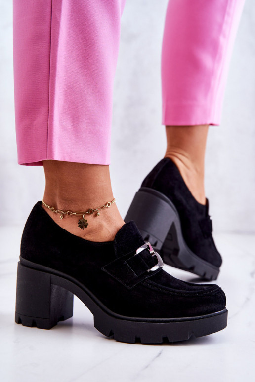 Zapatos de tacón estilo elegante en color negro Harmell