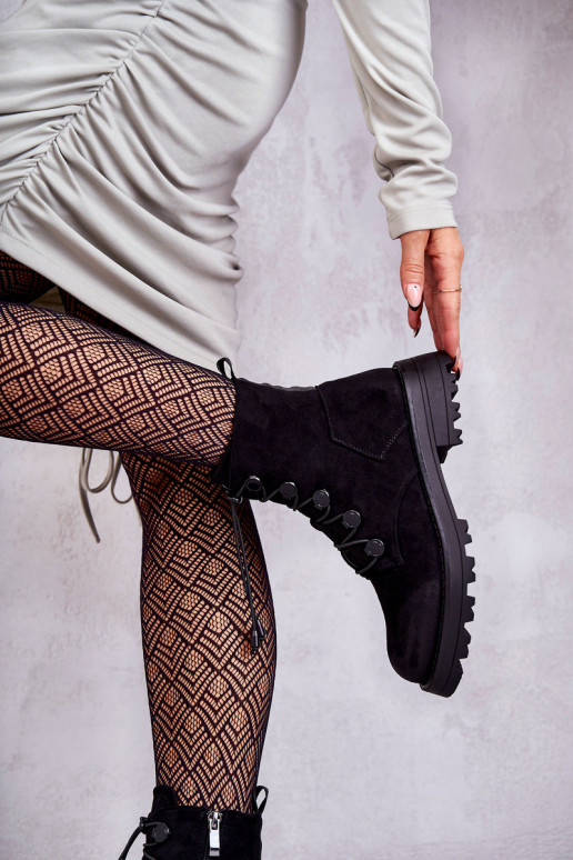 Botas calefactables con cierre en color negro Helia