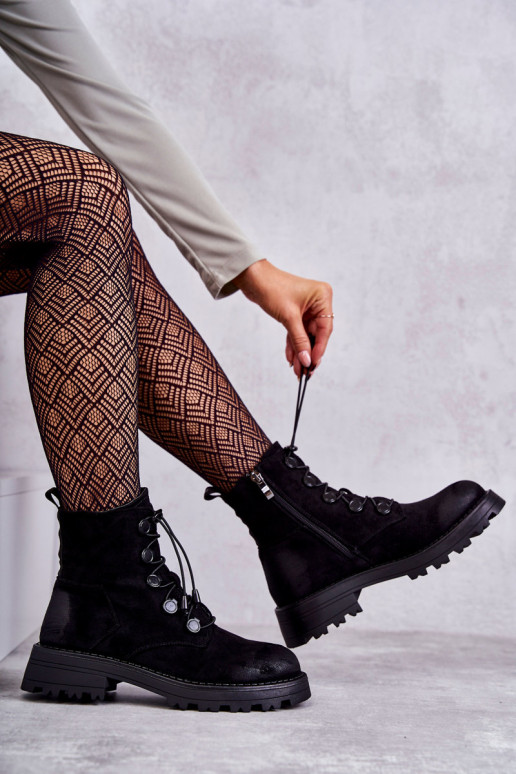 Botas calefactables con cierre en color negro Helia