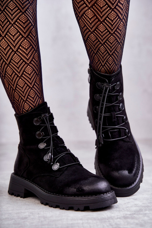 Botas calefactables con cierre en color negro Helia