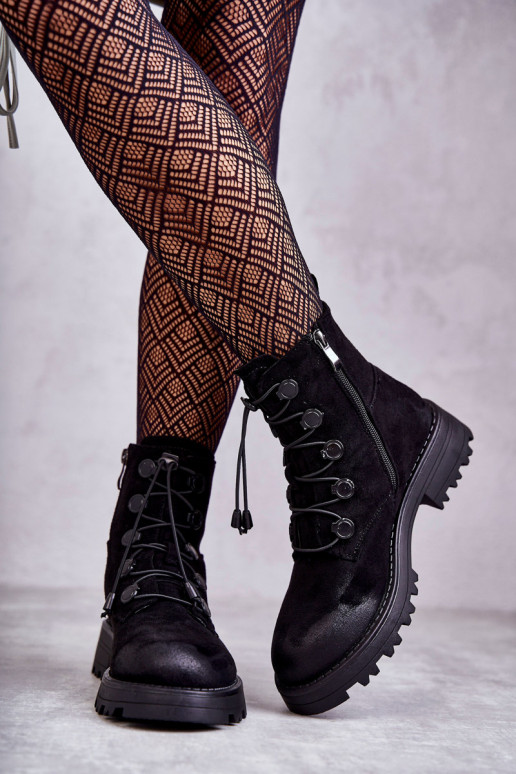 Botas calefactables con cierre en color negro Helia