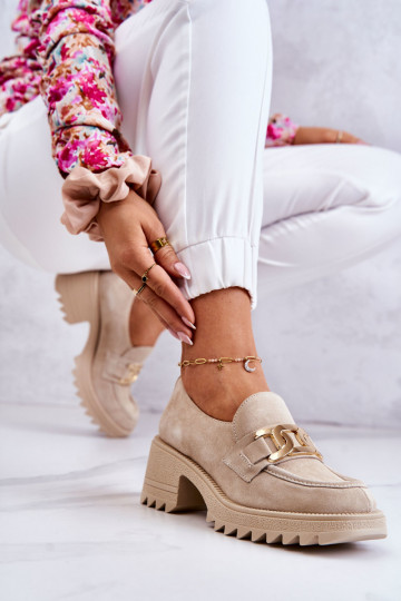 Botas de ante marfil con...