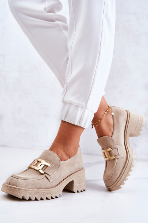 Botas de ante marfil con detalles dorados Idealize